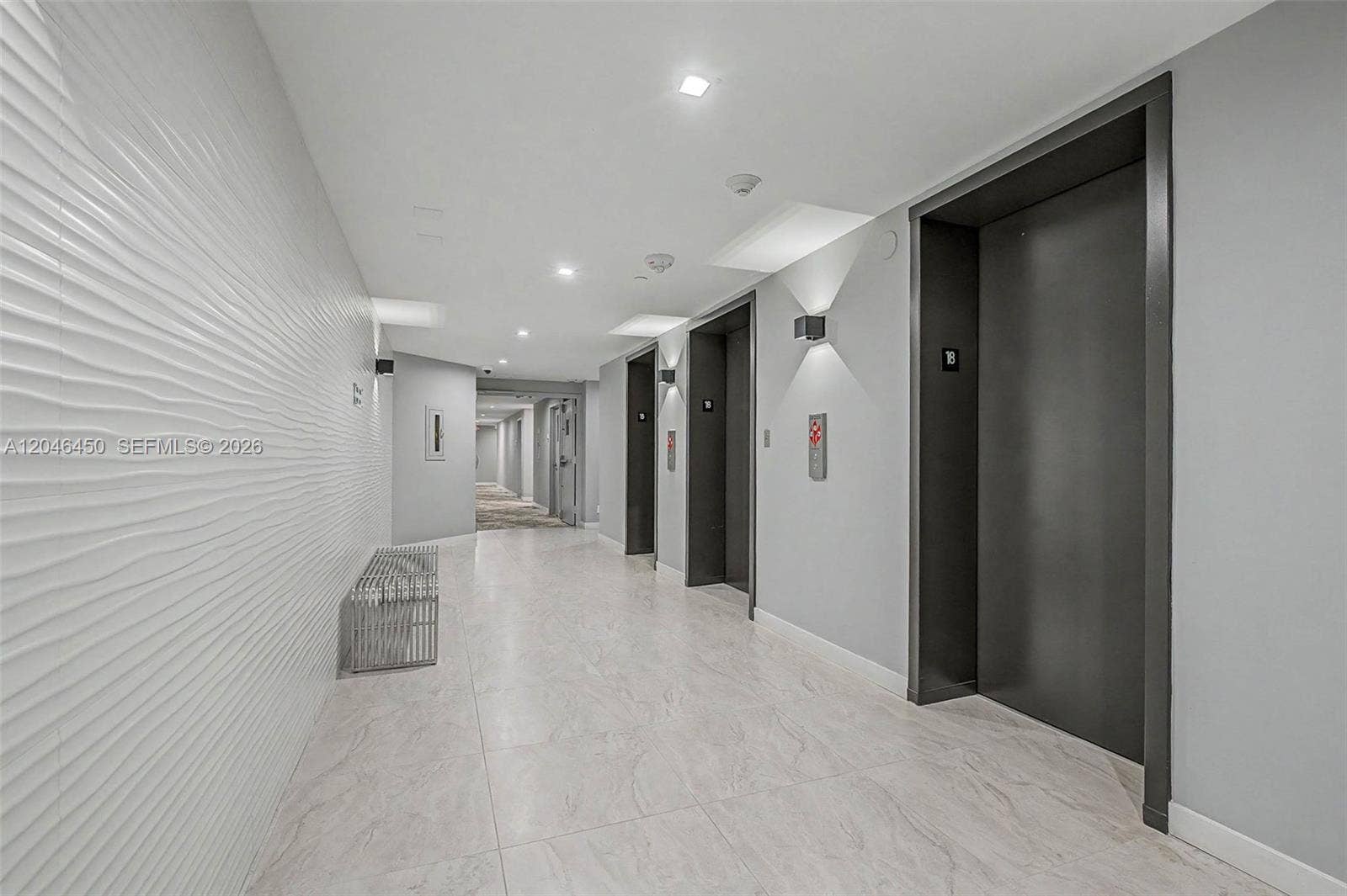 2555 Collins Avenue, #1814, Miami Beach, FL 33140 Renovated Elevator Landings