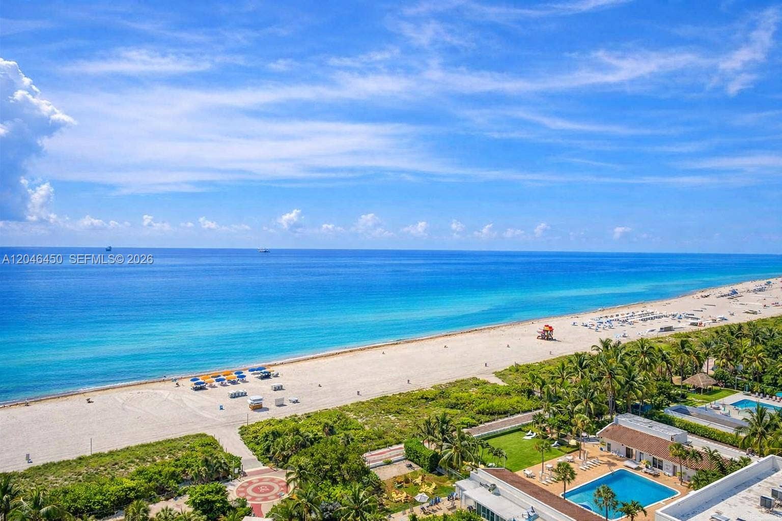 2555 Collins Avenue, #1814, Miami Beach, FL 33140 Ocean View from balcony