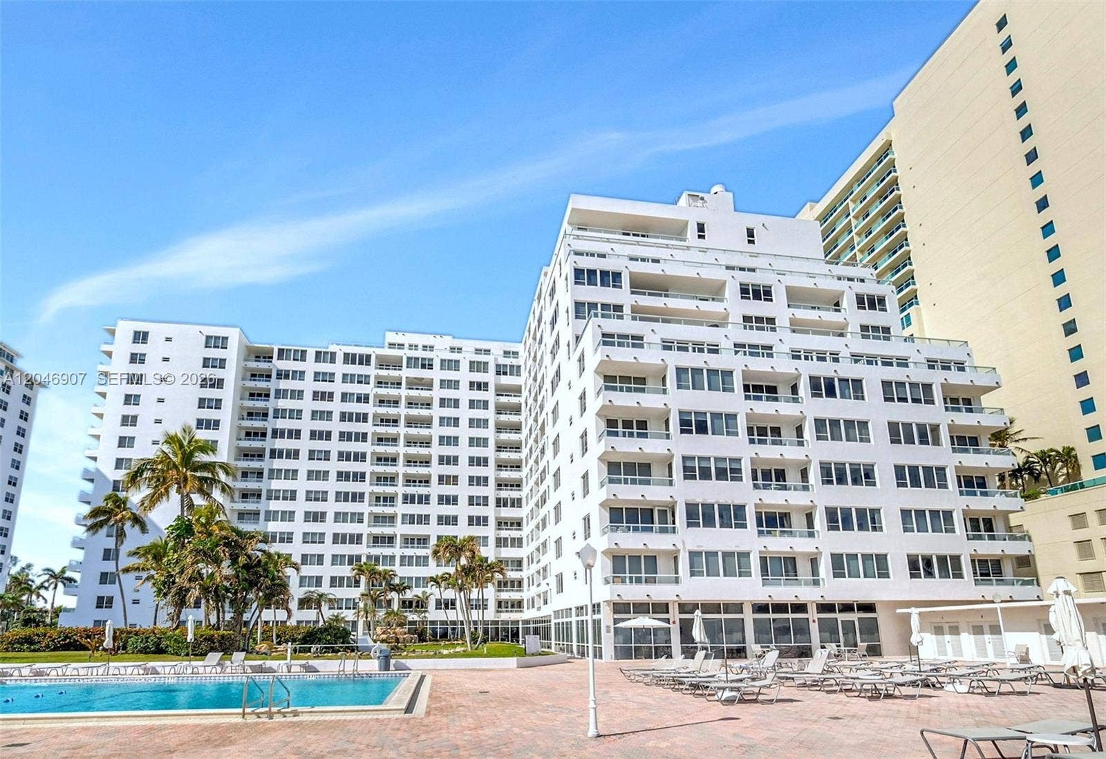 5005 Collins Avenue, #1224, Miami Beach, FL 33140 Heated with Private Lounge Chairs & Umbrellas