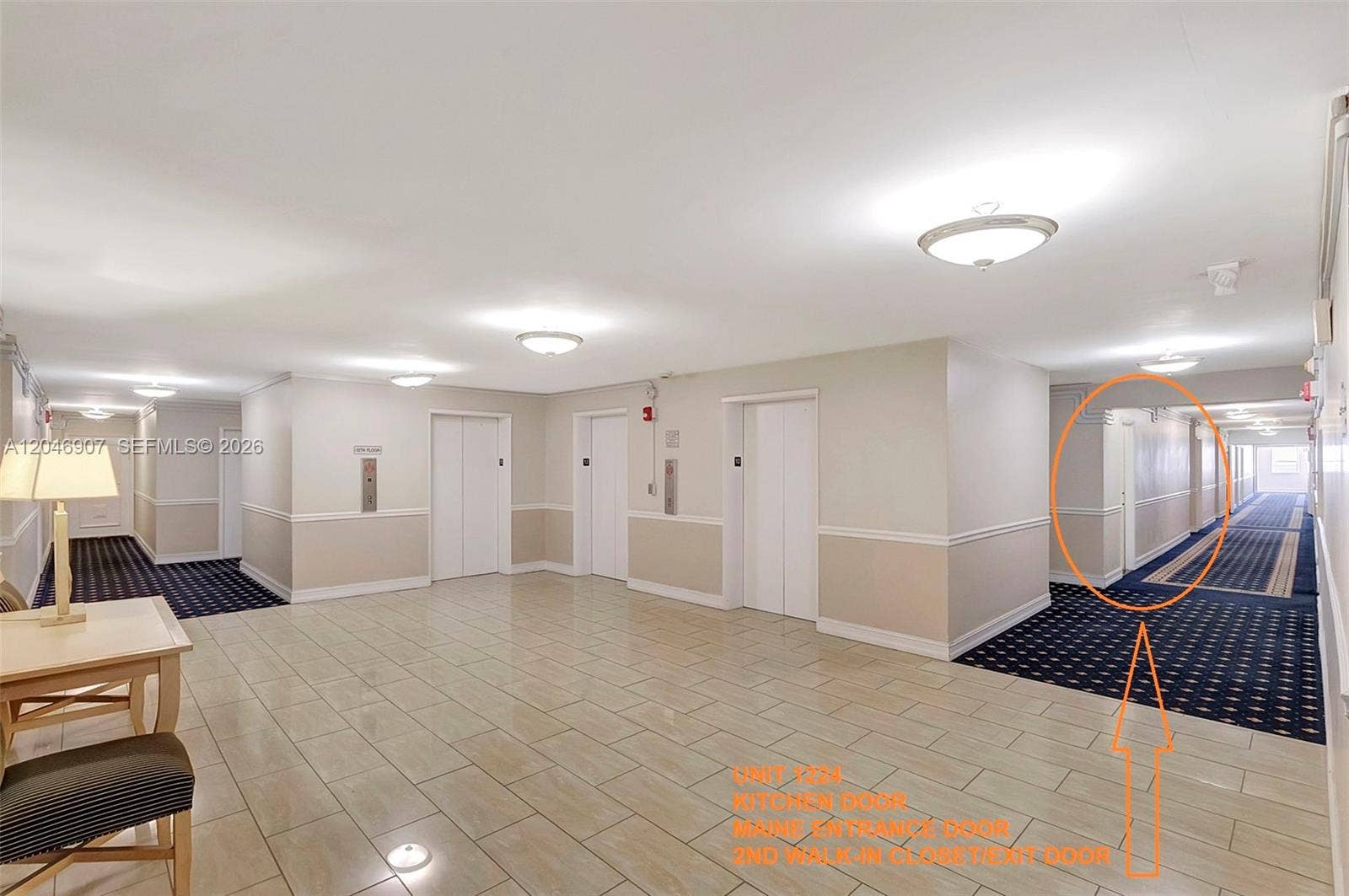 5005 Collins Avenue, #1224, Miami Beach, FL 33140 Elevators Conveniently Near The Unit Entrance & An Extra Pool Elevator Down the Hallway