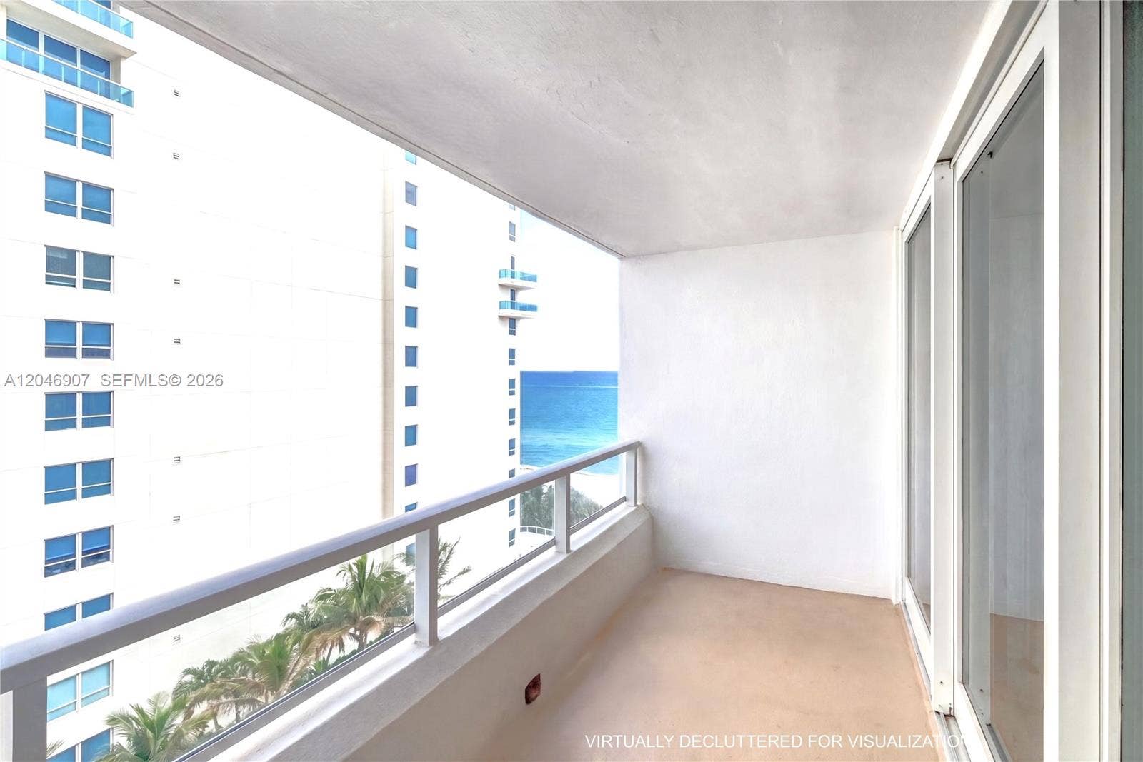 5005 Collins Avenue, #1224, Miami Beach, FL 33140 Facing North - Enlarged Depth than Building Standard Size