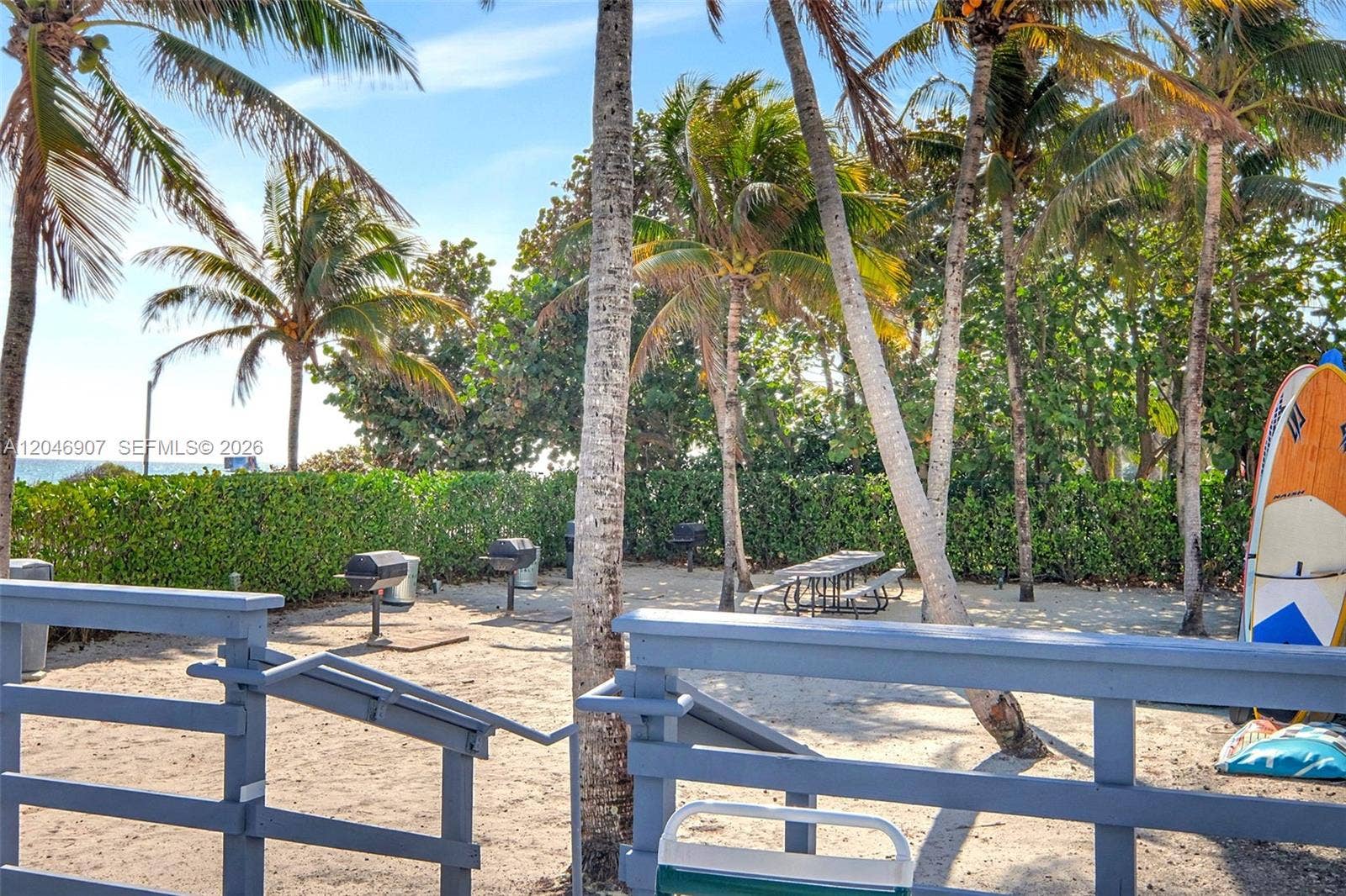 5005 Collins Avenue, #1224, Miami Beach, FL 33140 BBQ Grill Area & Paddle|Surfboard Rack