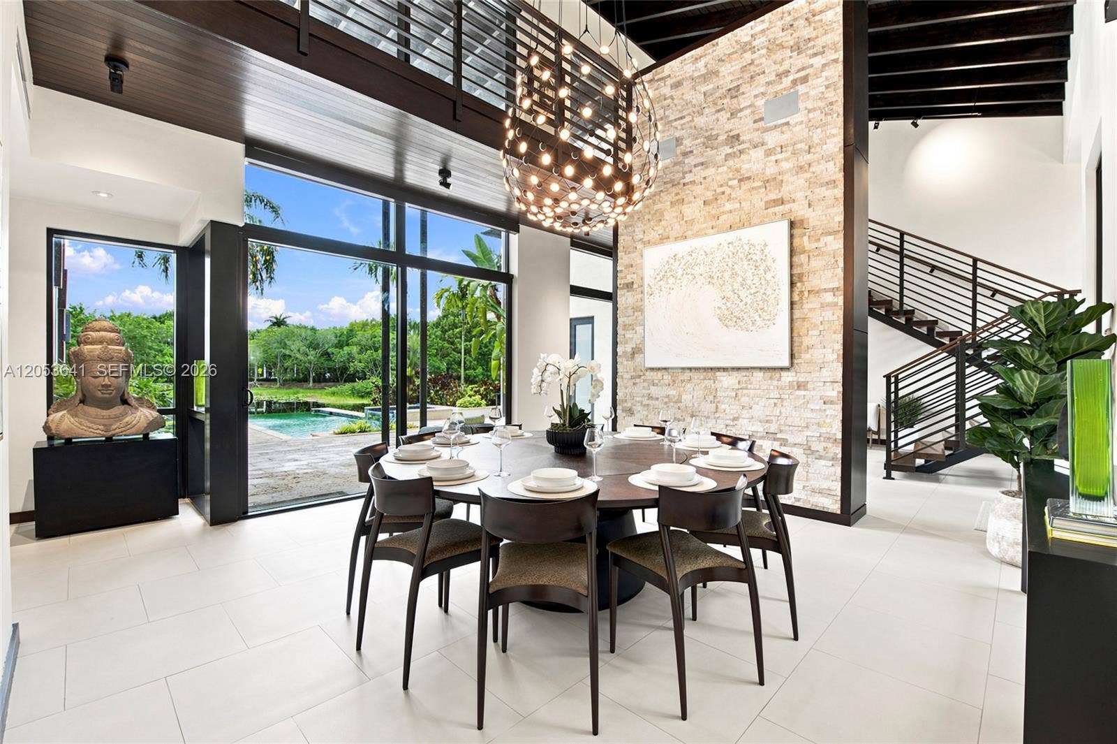 3714 Pine Lake Drive, Weston, FL 33332 Custom stone wall