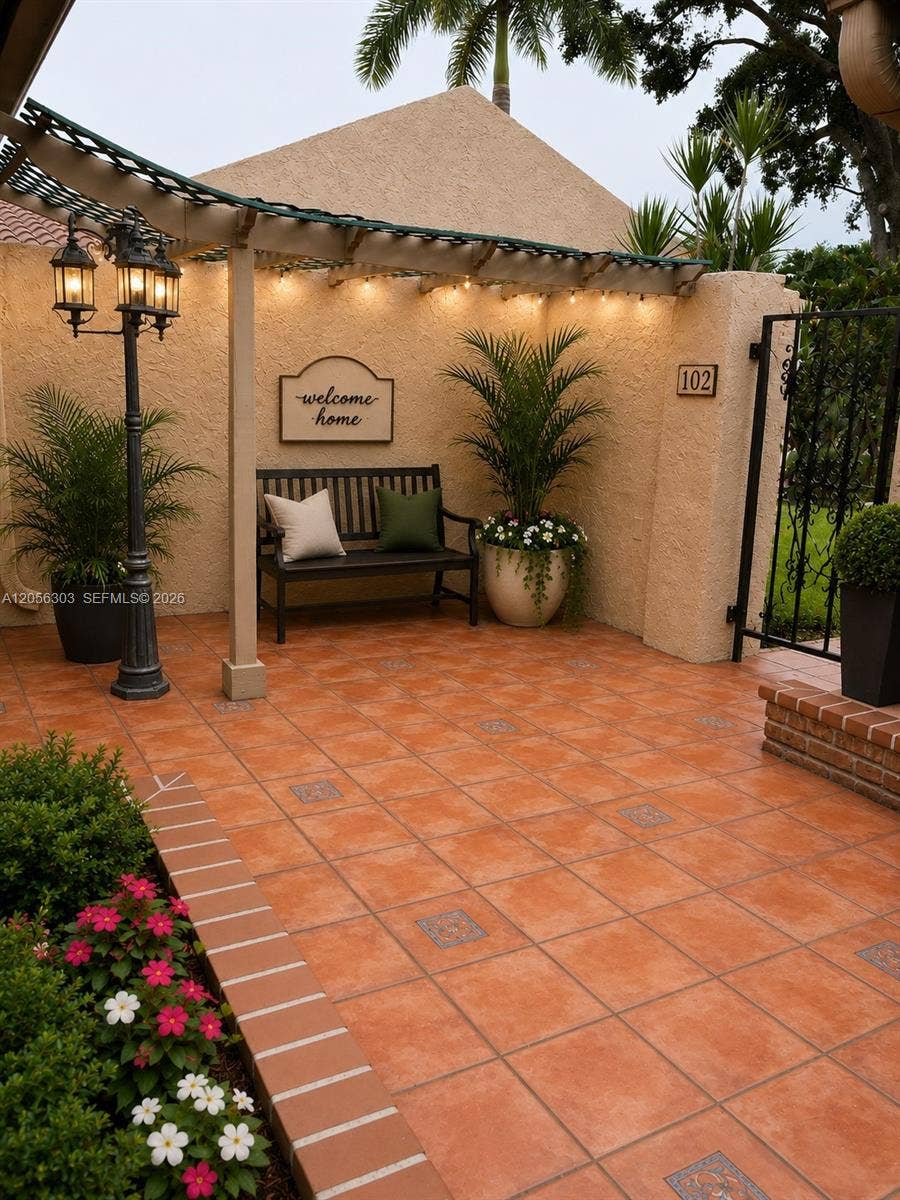 613 Patio Village Way, Weston, Weston, FL 33326 front patio staged