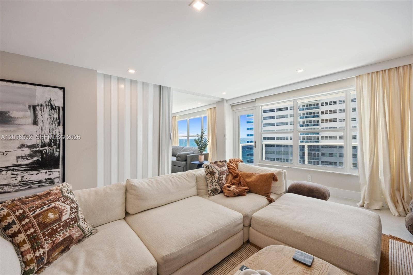 3500 Galt Ocean Drive, #803, Fort Lauderdale, Fort Lauderdale, FL 33308 with convertable bedroom wall partially closed