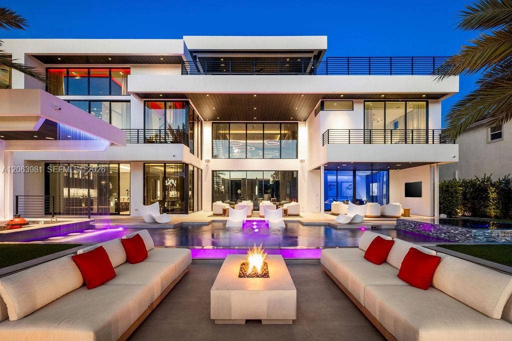 725 Poinciana Drive, Fort Lauderdale, FL 33301 The backyard has surround sound, with subwoofers built into the ground.