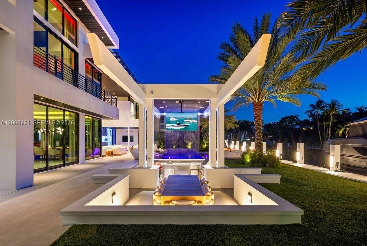 725 Poinciana Drive, Fort Lauderdale, FL 33301 Your own resort: a gazebo, a waterfall, and a swim-up bar.