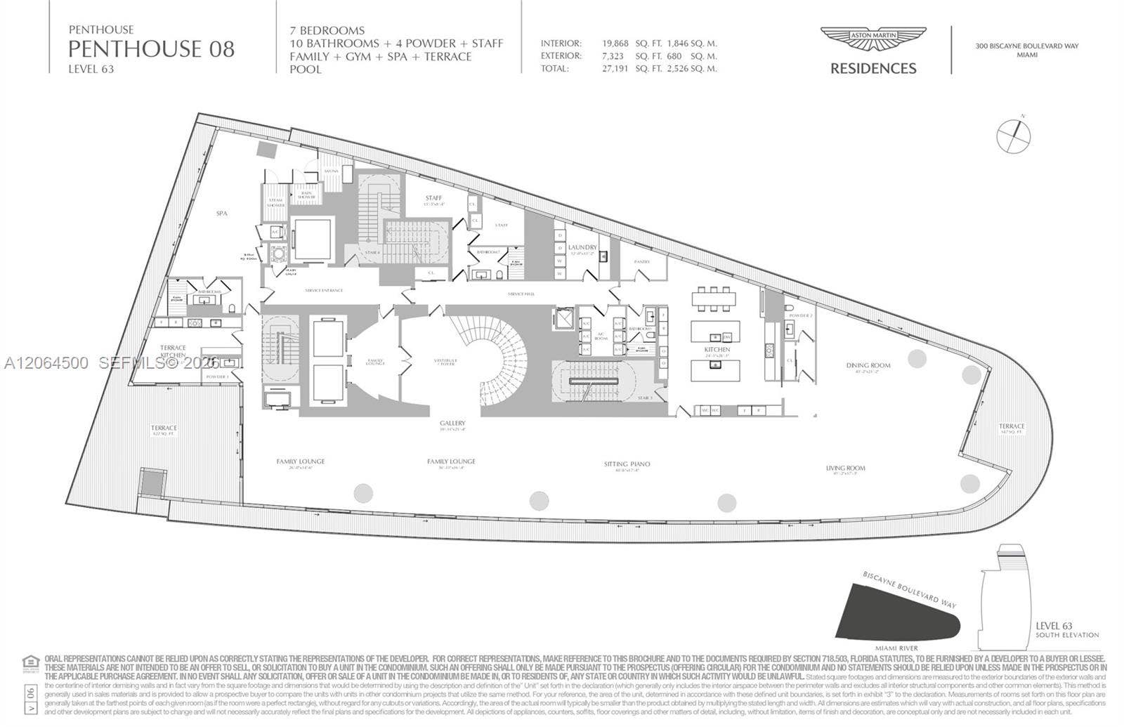 300 Biscayne Blvd Way, #6301, Miami, FL 33131 Floor 63(1st Level)