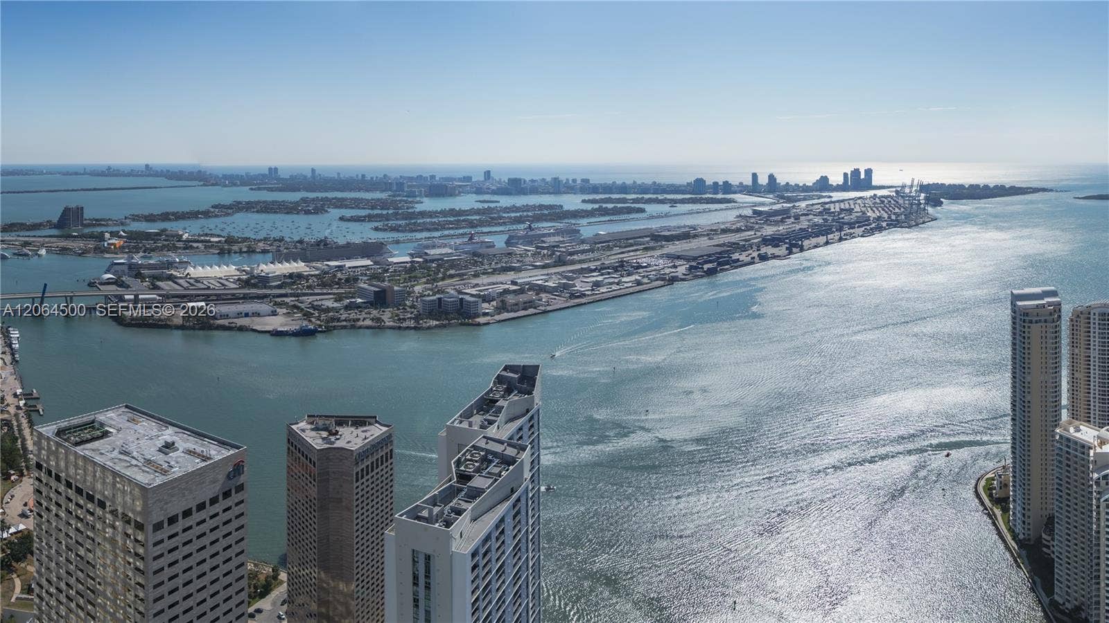 300 Biscayne Blvd Way, #6301, Miami, FL 33131 East View.