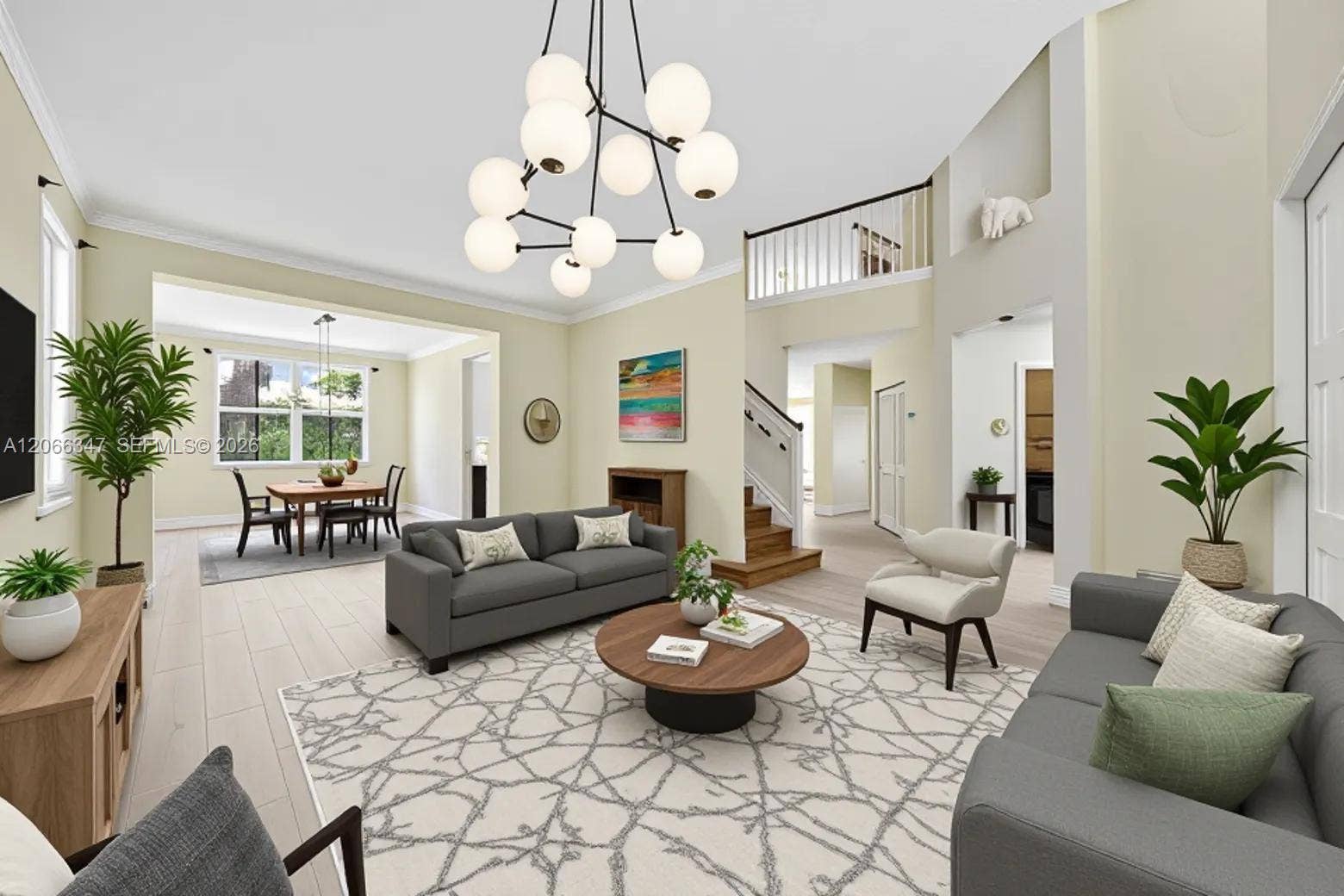 Living-dining- staged