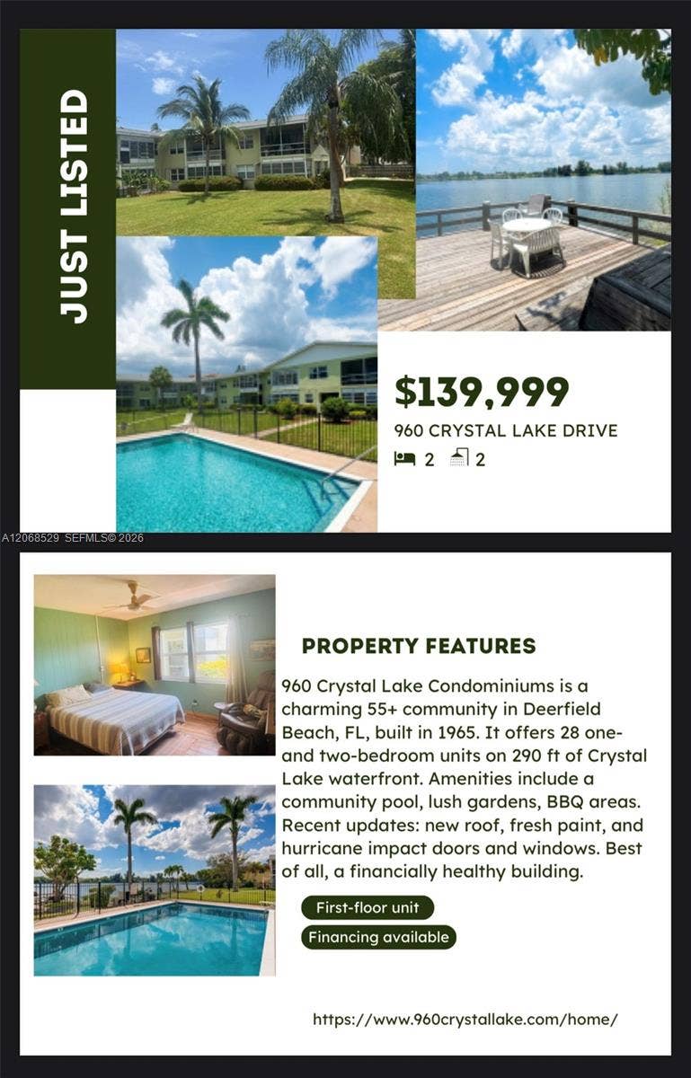 Property photo for 960 Crystal Lake Drive, #114, Deerfield Beach, FL
