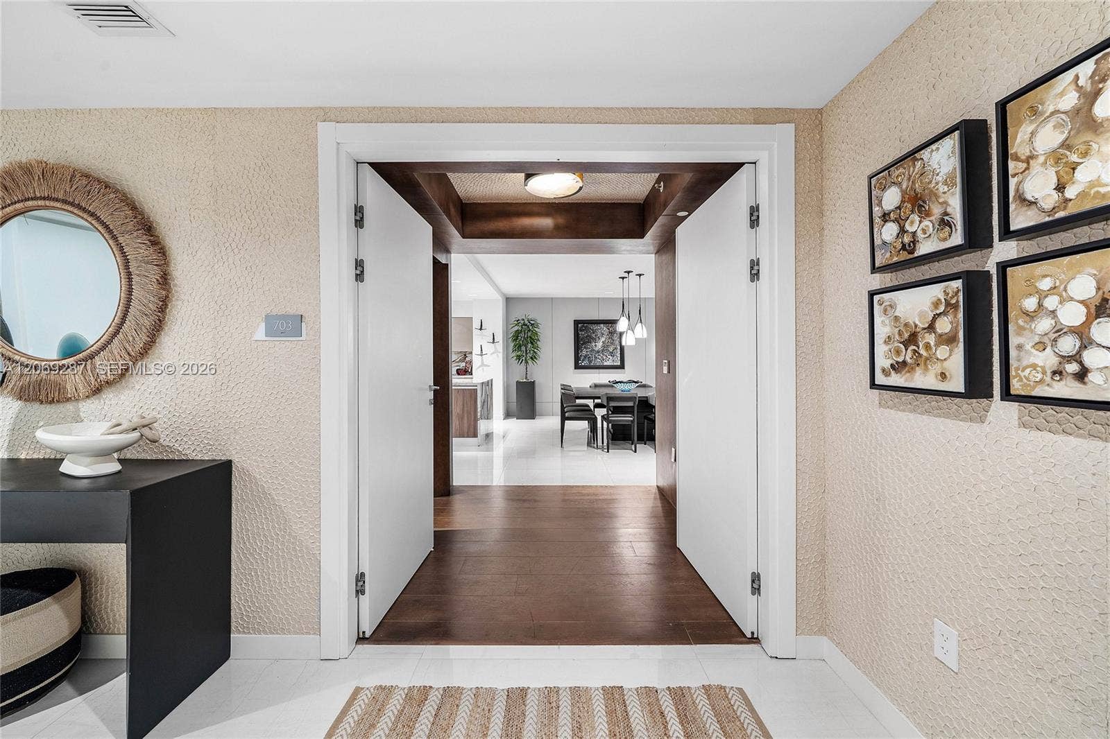 435 Bayshore Drive, #703, Fort Lauderdale, FL 33304 Private Elevator Foyer Entrance To Residence