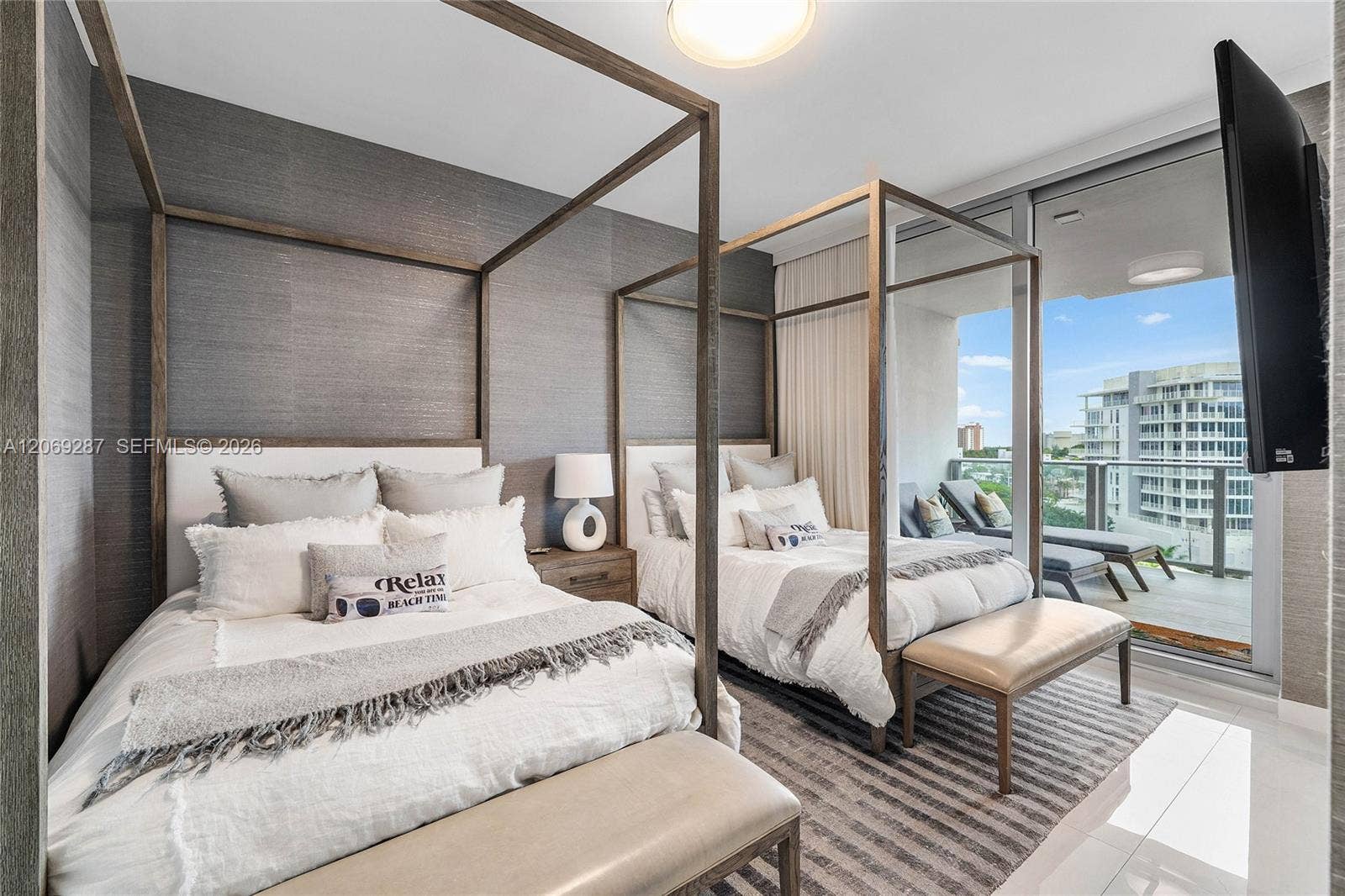 435 Bayshore Drive, #703, Fort Lauderdale, FL 33304 Third beautifully appointed bedroom with a private en-suite bathroom