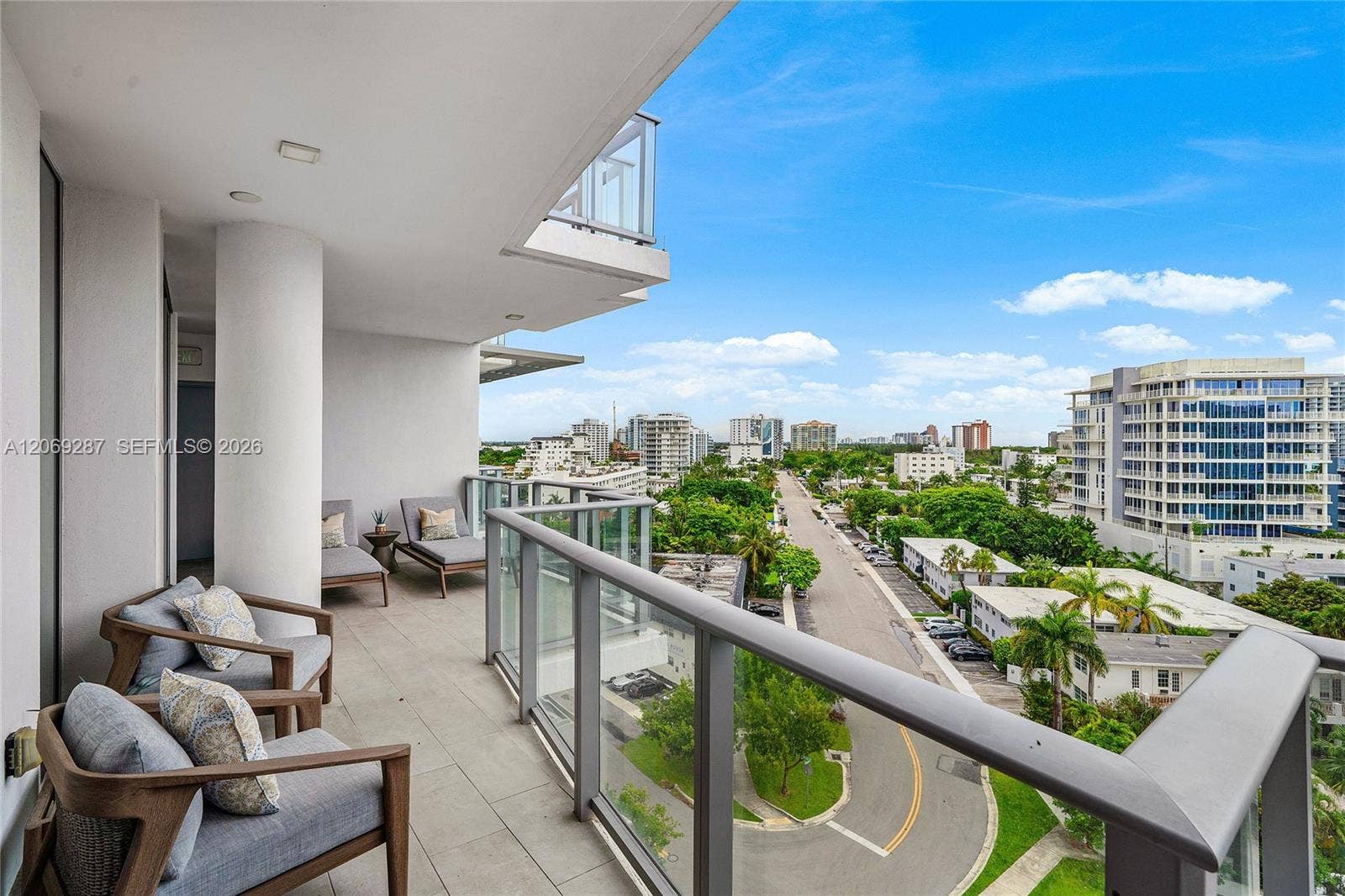 435 Bayshore Drive, #703, Fort Lauderdale, FL 33304 Balcony Off Third Bedroom