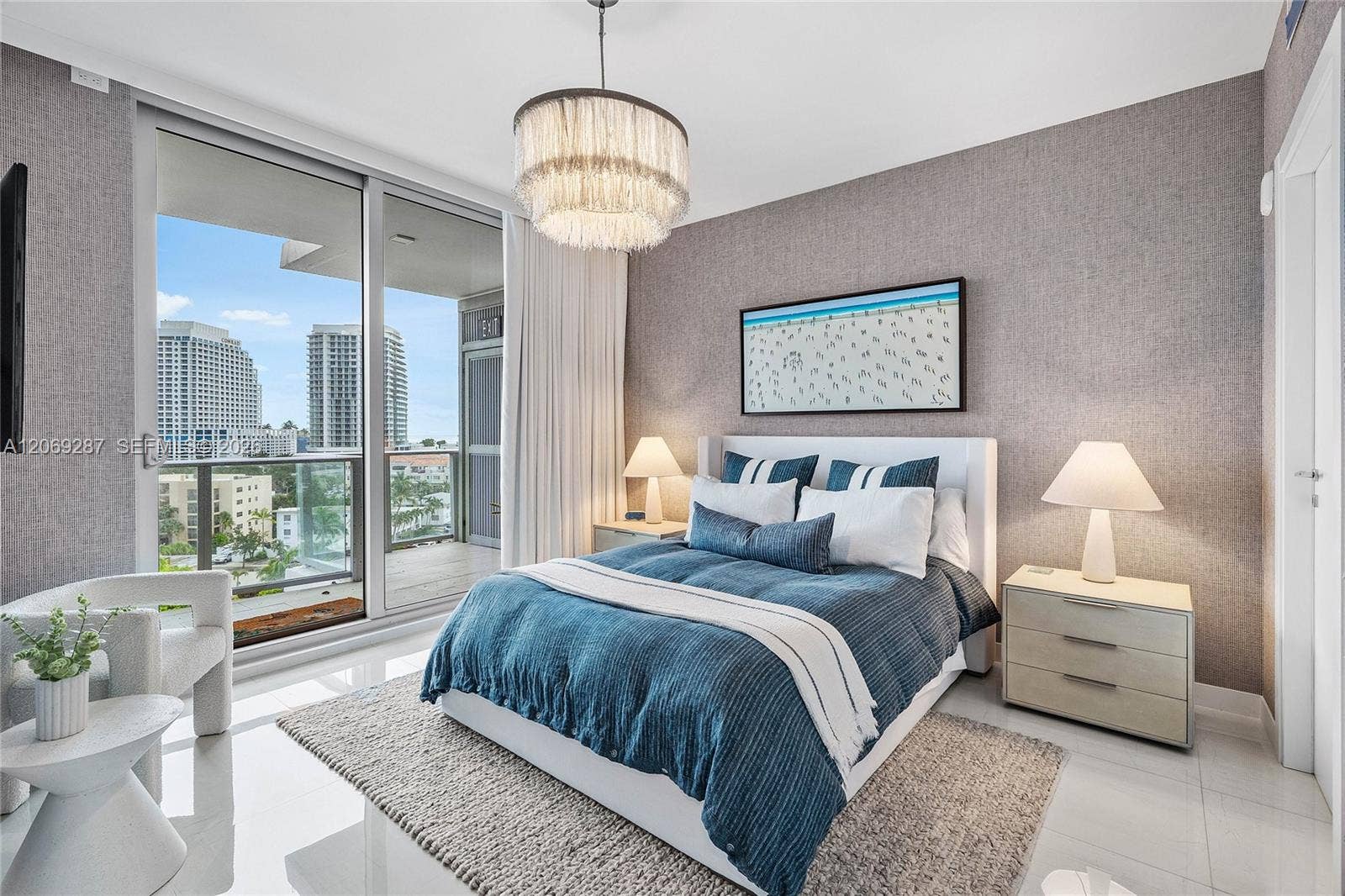 435 Bayshore Drive, #703, Fort Lauderdale, FL 33304 Second beautifully appointed bedroom with a private en-suite bathroom