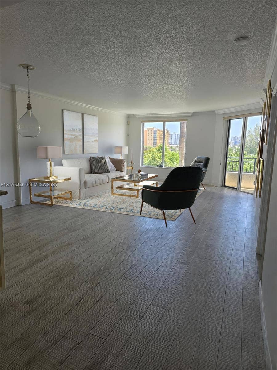 Living room virtually staged