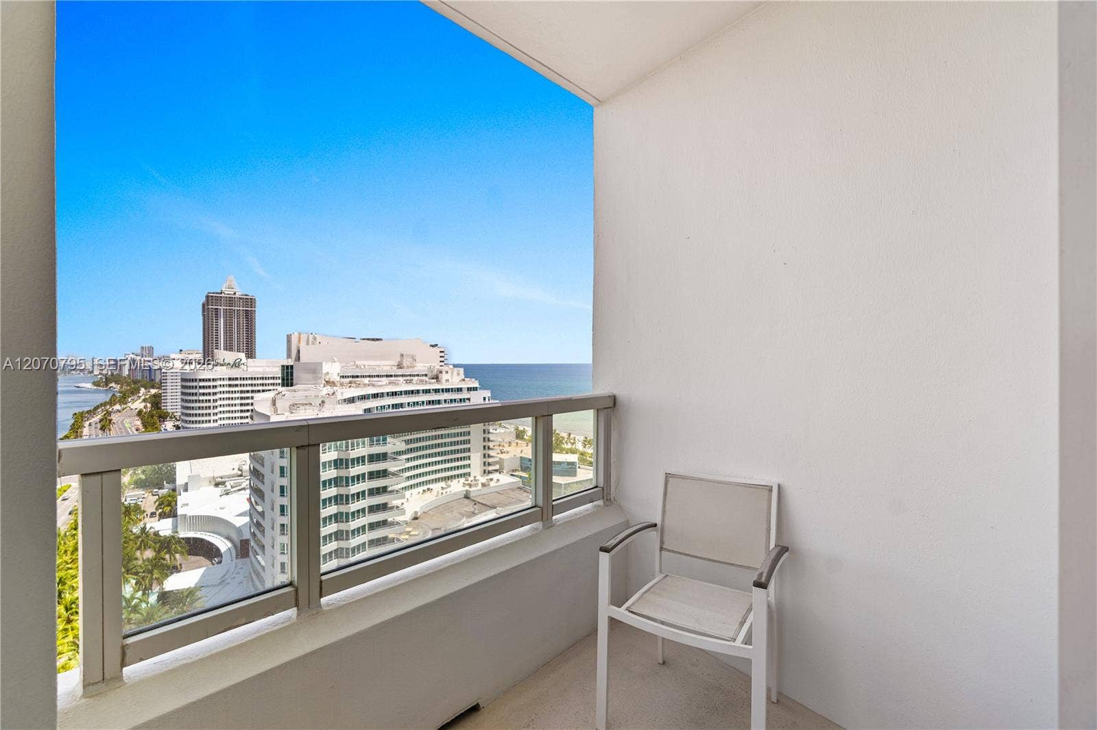 4401 Collins Avenue, #1915/1917, Miami Beach, FL 33140 Primary bedroom balcony 1915