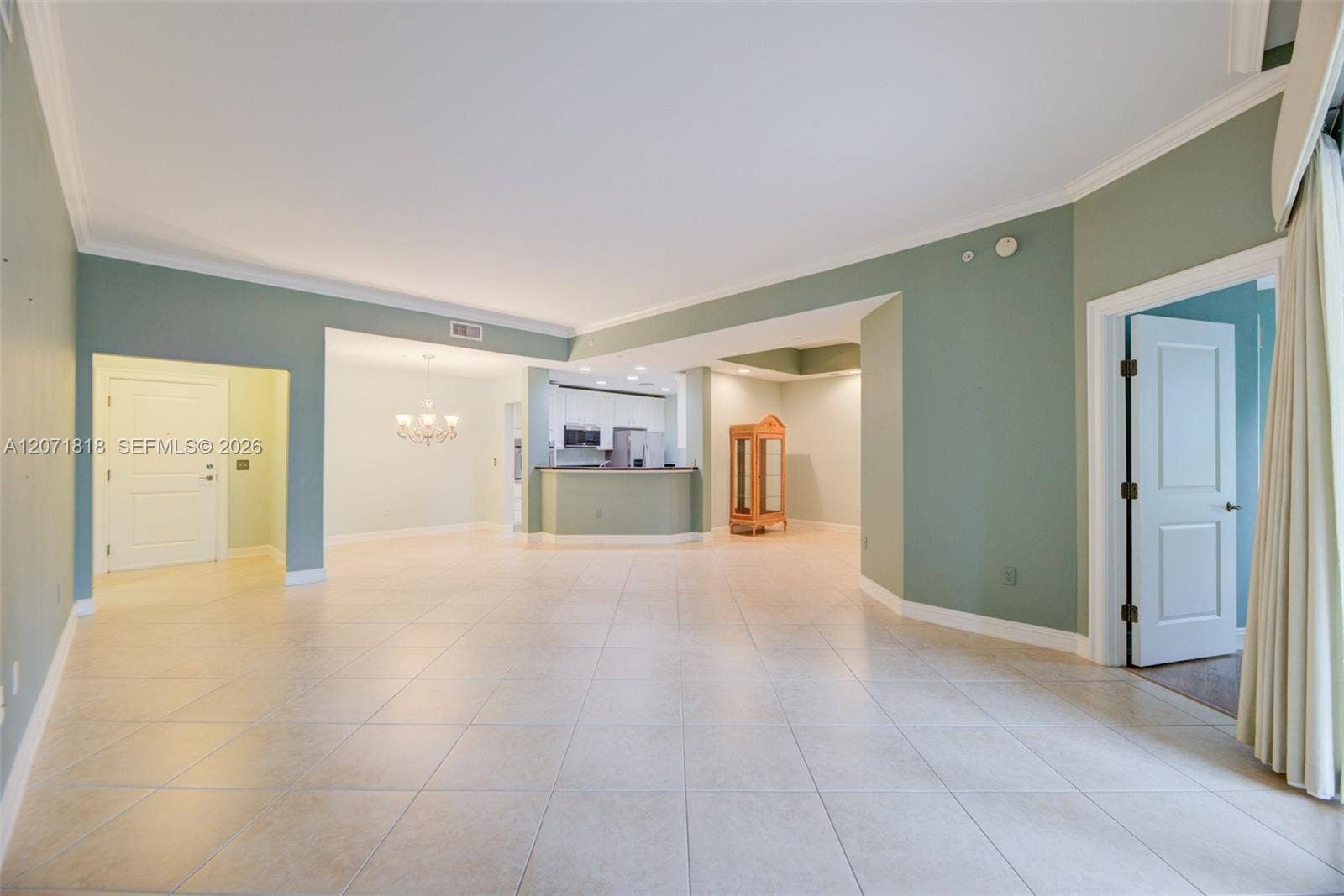 View from patio to front door