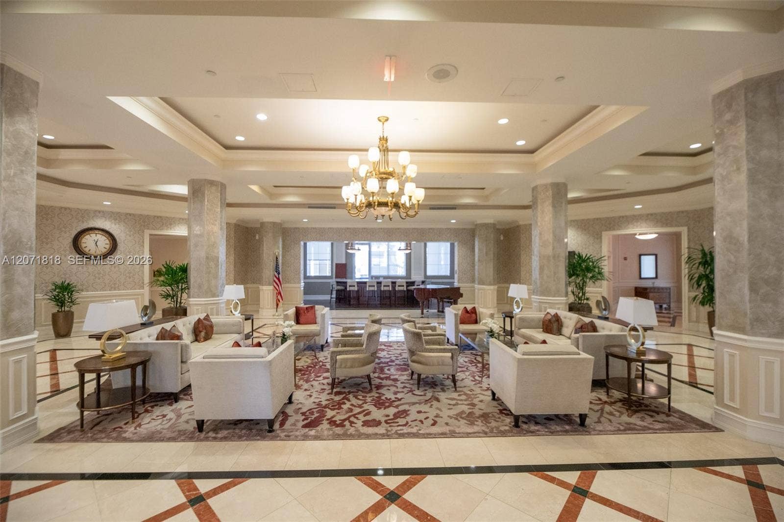 Clubhouse lobby