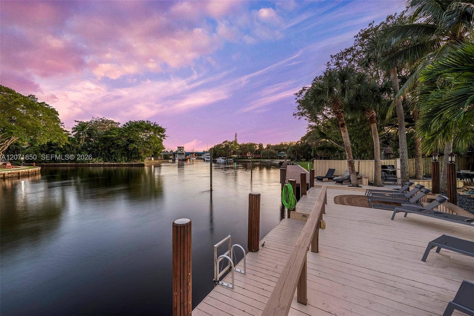 Side view of the dock