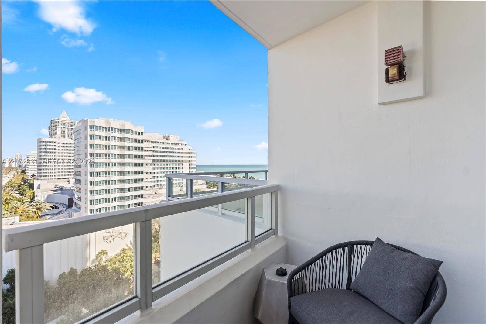 4401 Collins Avenue, #915, Miami Beach, FL 33140 Primary bedroom balcony