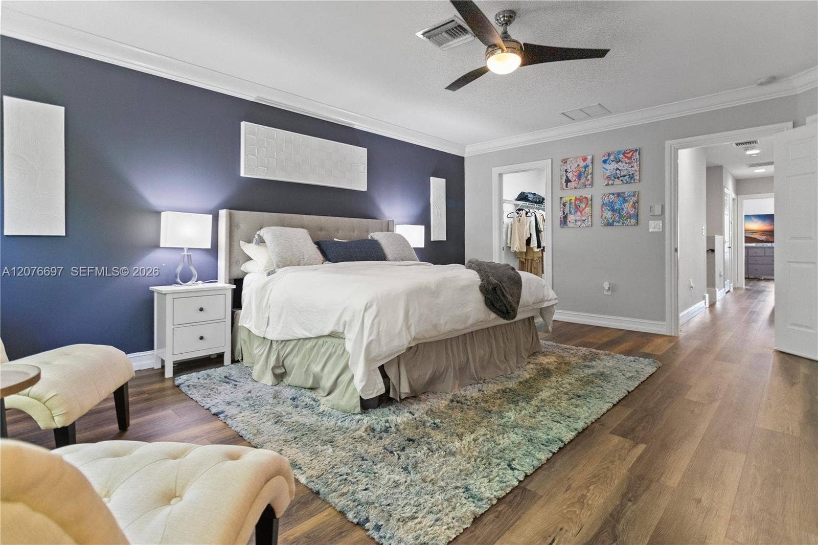 1139 N Victoria Park Road, Fort Lauderdale, FL 33304 Primary Suite. 2 Large walk in closets with plenty of room for separate dressing and sitting areas.