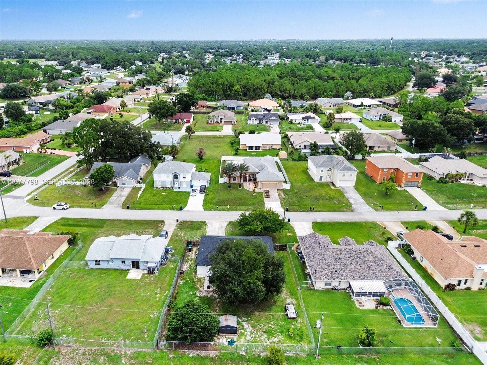 534 Davidson Street SE, Palm Bay, FL 32909 Ariel photo back of house