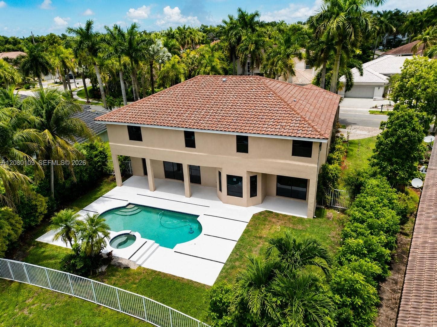 1672 Victoria Pointe Circle, Weston, Weston, FL 33327 Aerial Rear & Pool View