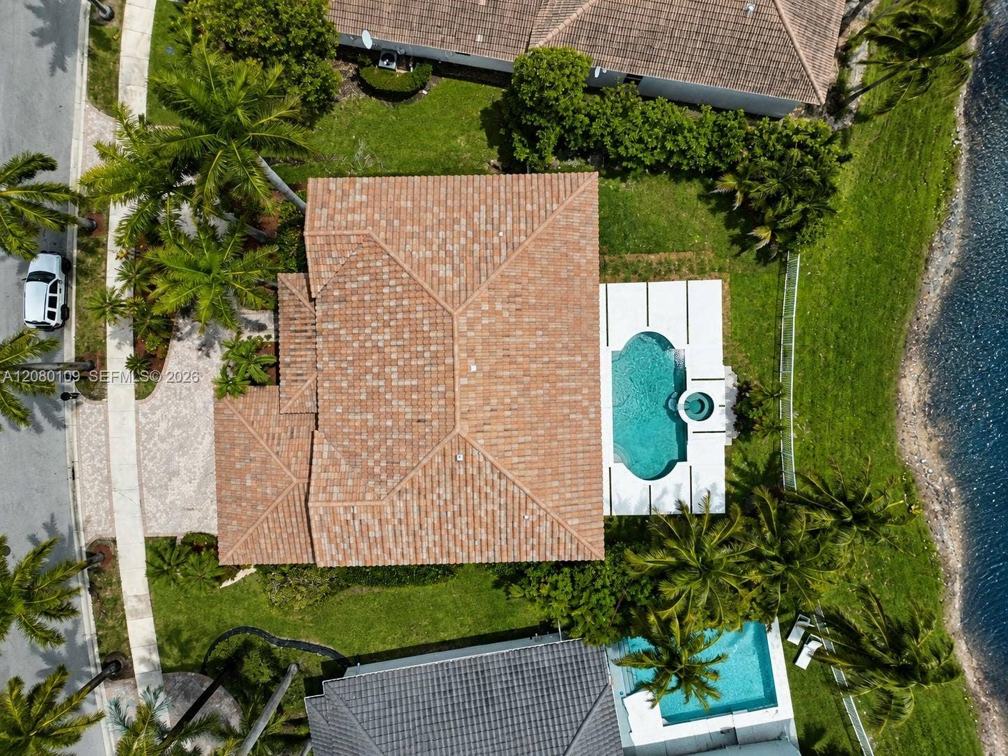 1672 Victoria Pointe Circle, Weston, Weston, FL 33327 Aerial Property & Pool View