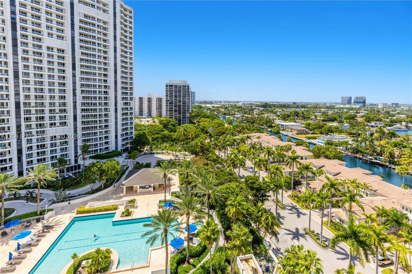 21200 NE Point Place, #1404, Aventura, FL 33180 North Balcony View - West