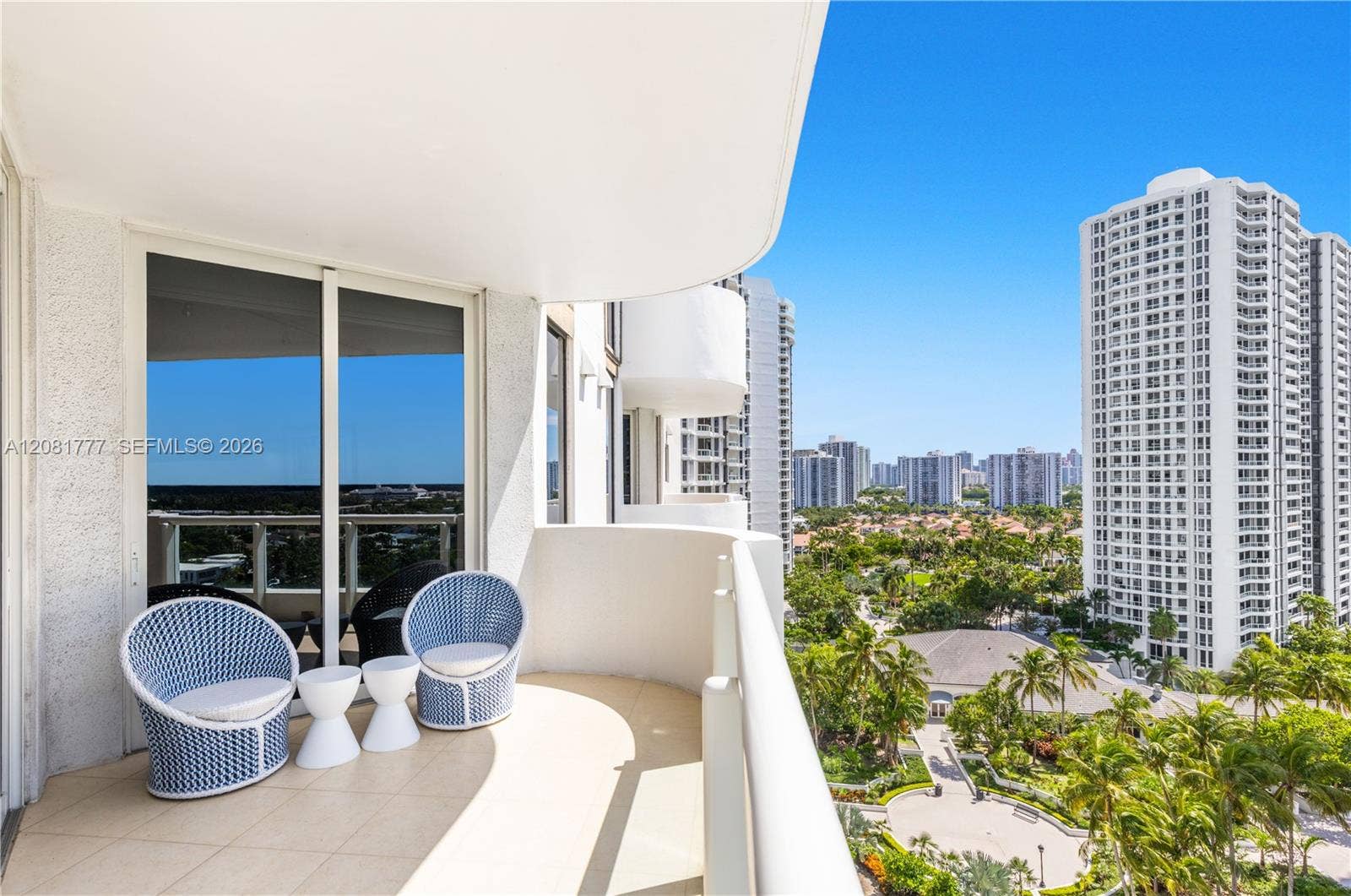 21200 NE Point Place, #1404, Aventura, FL 33180 West Balcony