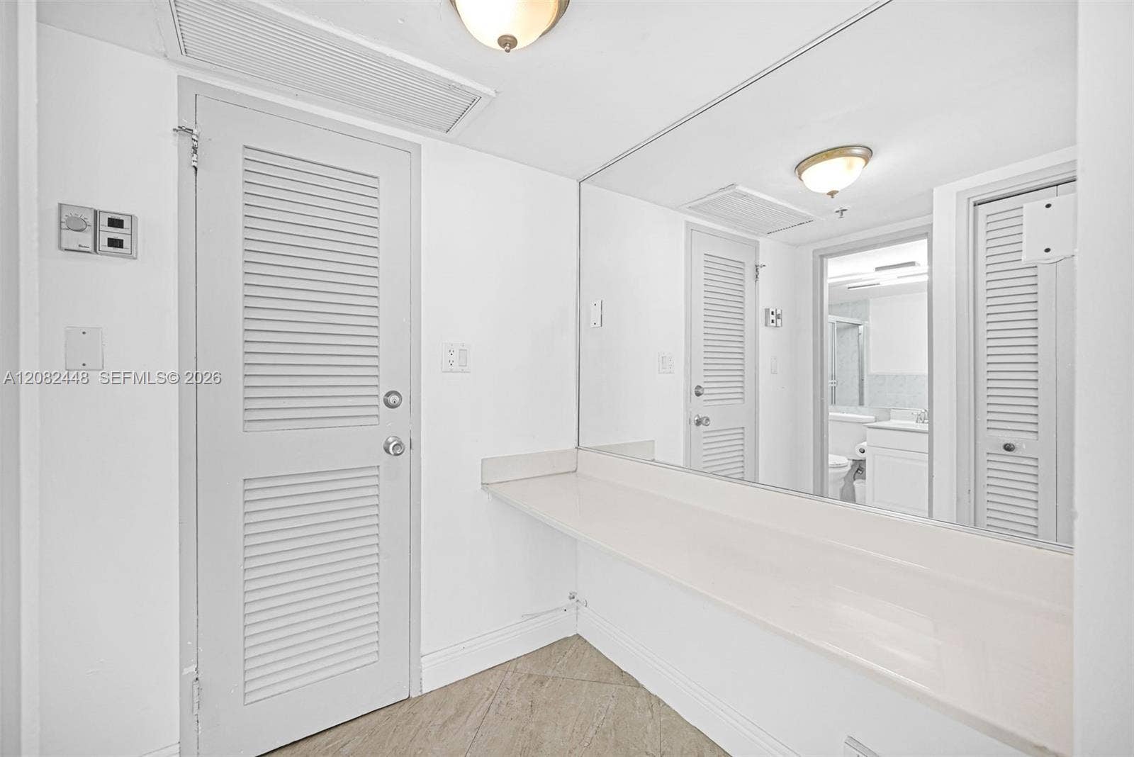 Master bedroom dressing area