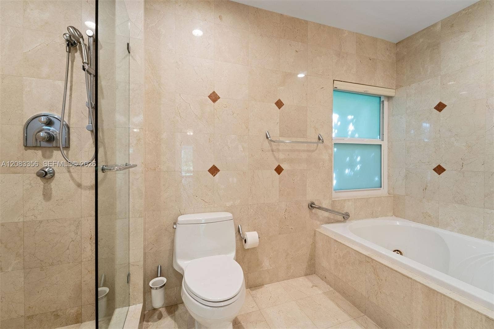 Primary Bathroom With Bathtub and Separate Shower