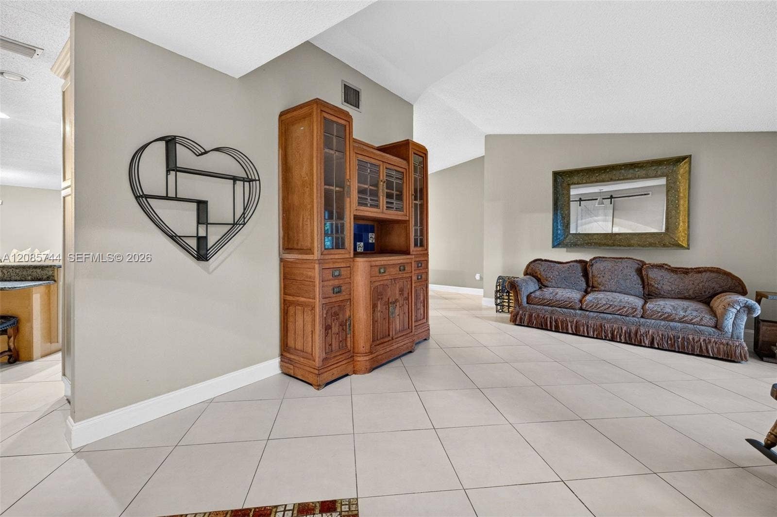 Formal living room overlooks front of house