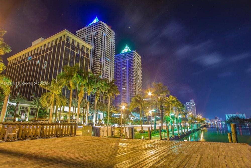 4779 Collins Avenue, #2906, Miami Beach, FL 33140 Blue & Green Diamond at night