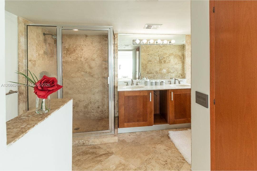 Surfside, FL 33154 Master Shower and double sink