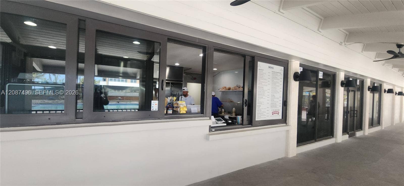 Ocean side pool snack bar.