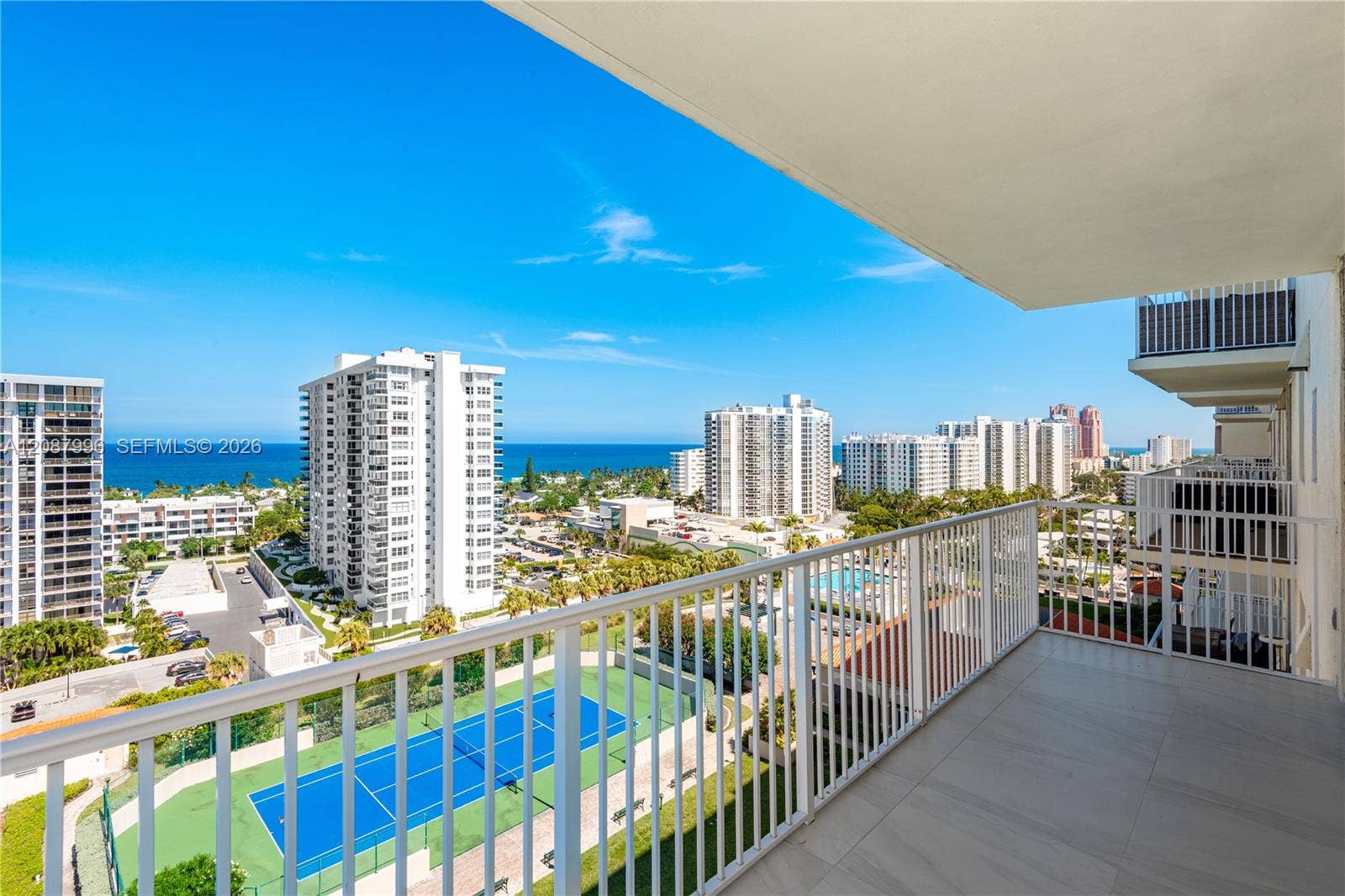 3020 NE 32nd Avenue, #1401, Fort Lauderdale, Fort Lauderdale, FL 33308 Ocean View from Master Bedroom Private Balcony