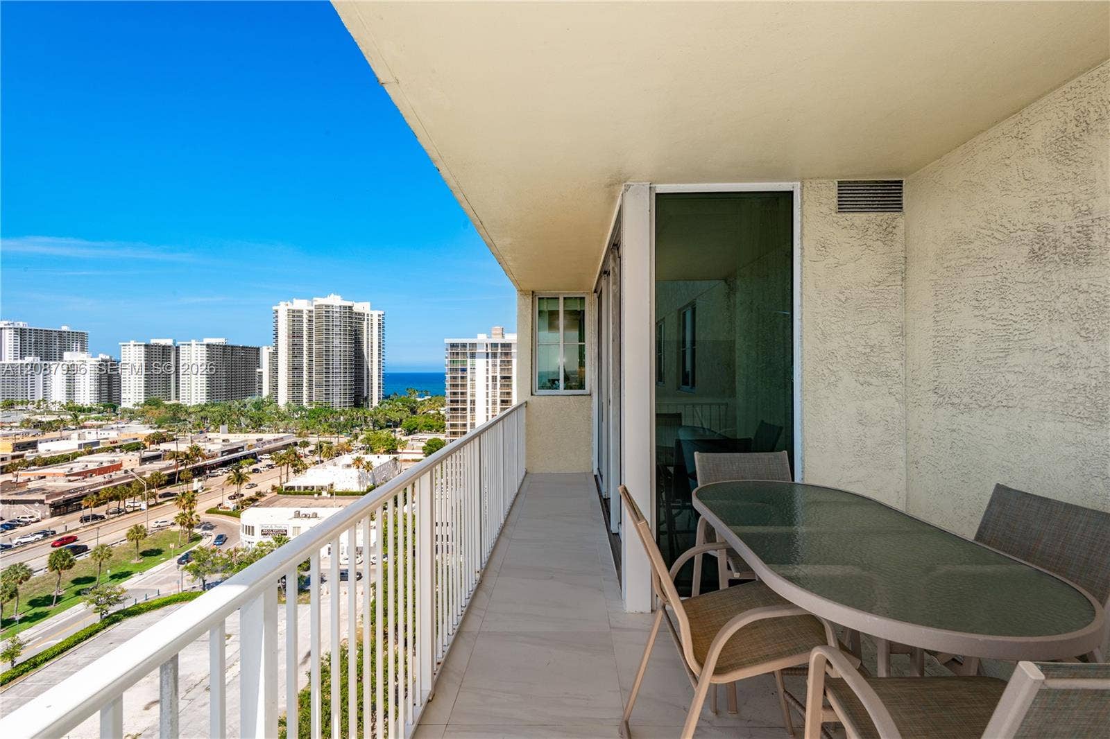 3020 NE 32nd Avenue, #1401, Fort Lauderdale, Fort Lauderdale, FL 33308 Large Balcony Off Living Room