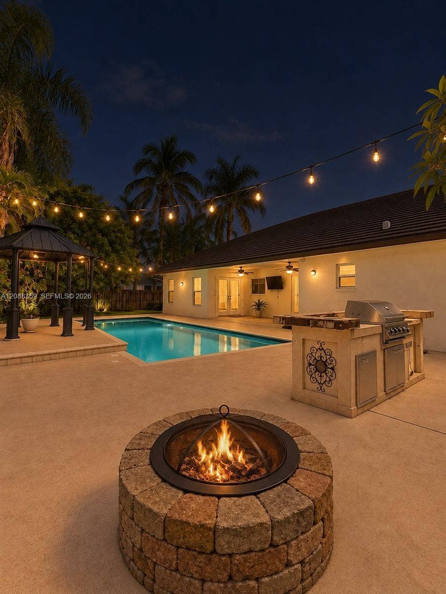 16080 SW 155th Court, Miami, FL 33187 Virtually staged for night photo