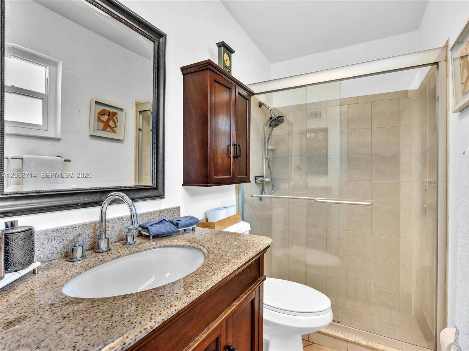 Primary bathroom with walk in shower