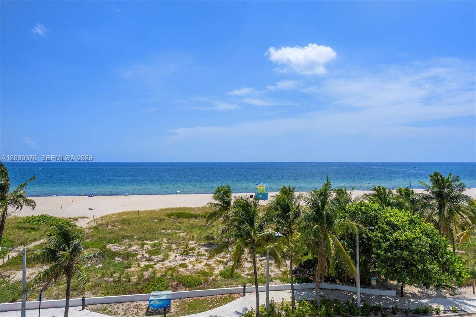 497 N Ocean Boulevard, #1, Pompano Beach, FL 33062 View east to the Atlantic from the fourth-floor terrace.