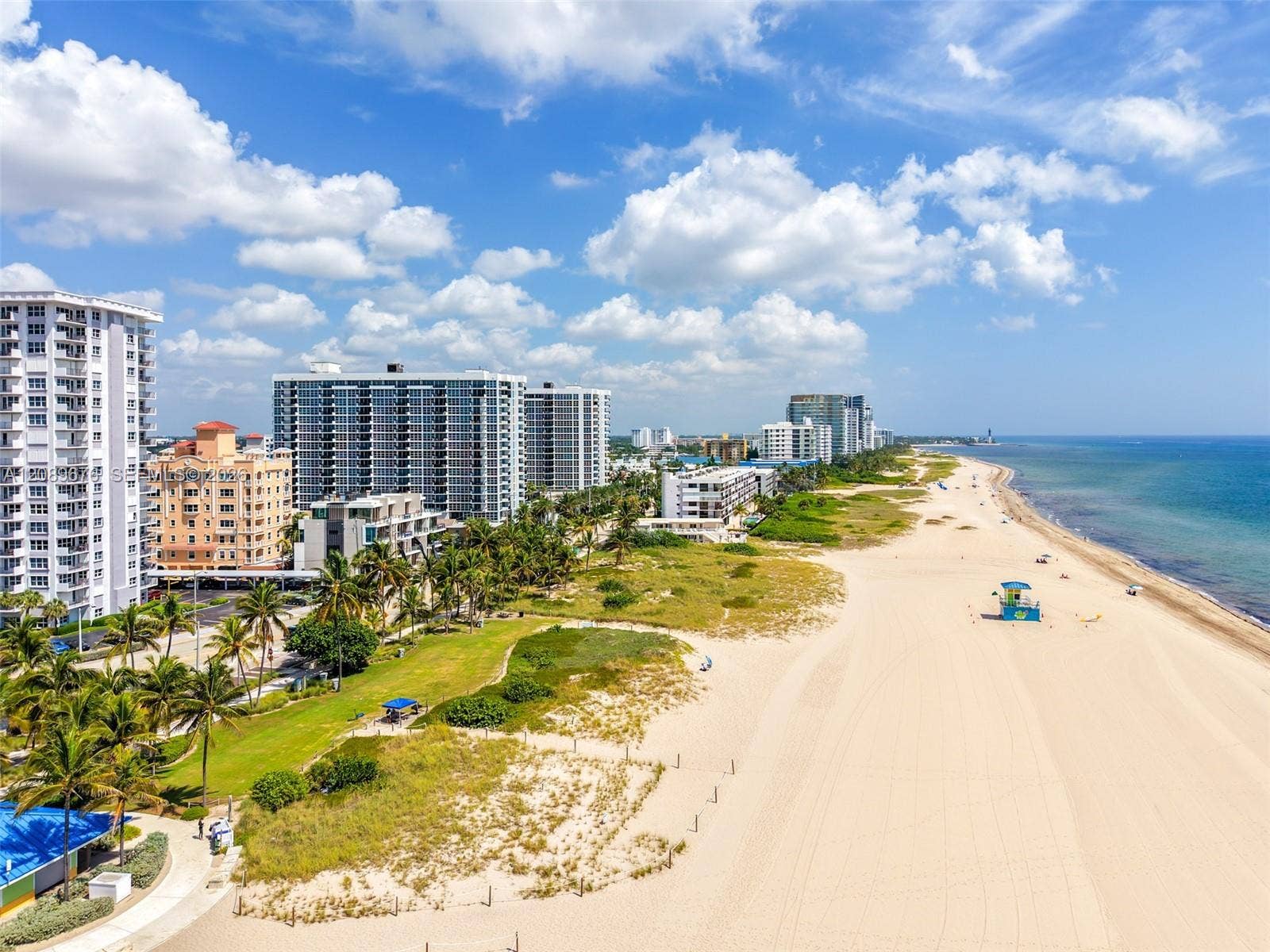 497 N Ocean Boulevard, #1, Pompano Beach, FL 33062 The beach and dune, looking south.