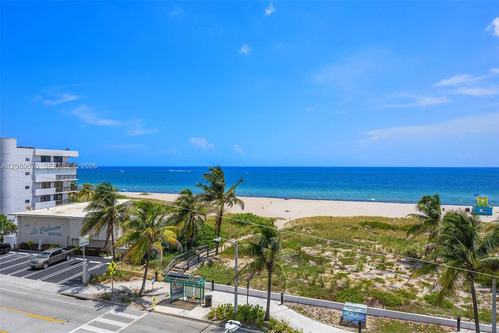 497 N Ocean Boulevard, #1, Pompano Beach, FL 33062 Beach and ocean from the terrace.