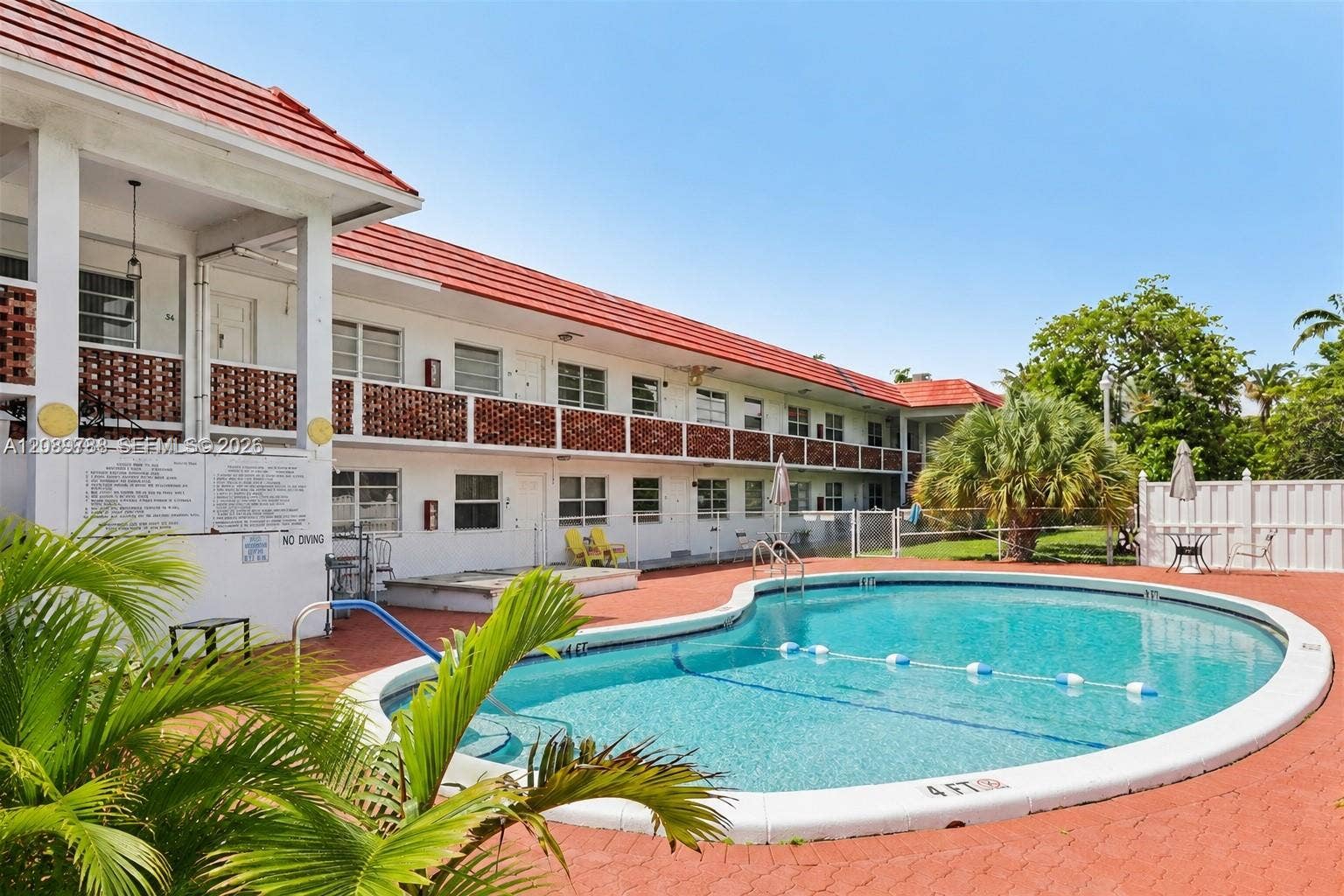 Community pool right off your unit