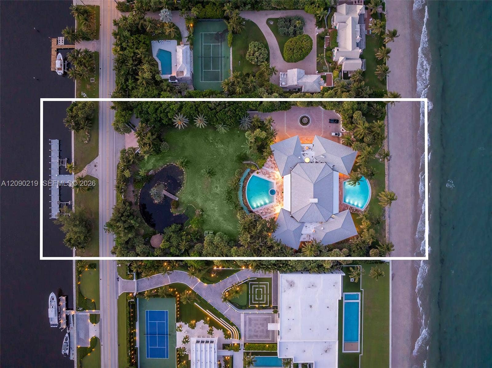 960 S Ocean Boulevard, Manalapan, FL 33462 Ocean-to-Intracoastal estate