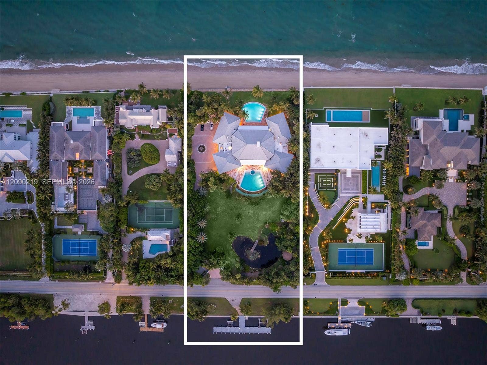 960 S Ocean Boulevard, Manalapan, FL 33462 Ocean-to-Intracoastal Estate