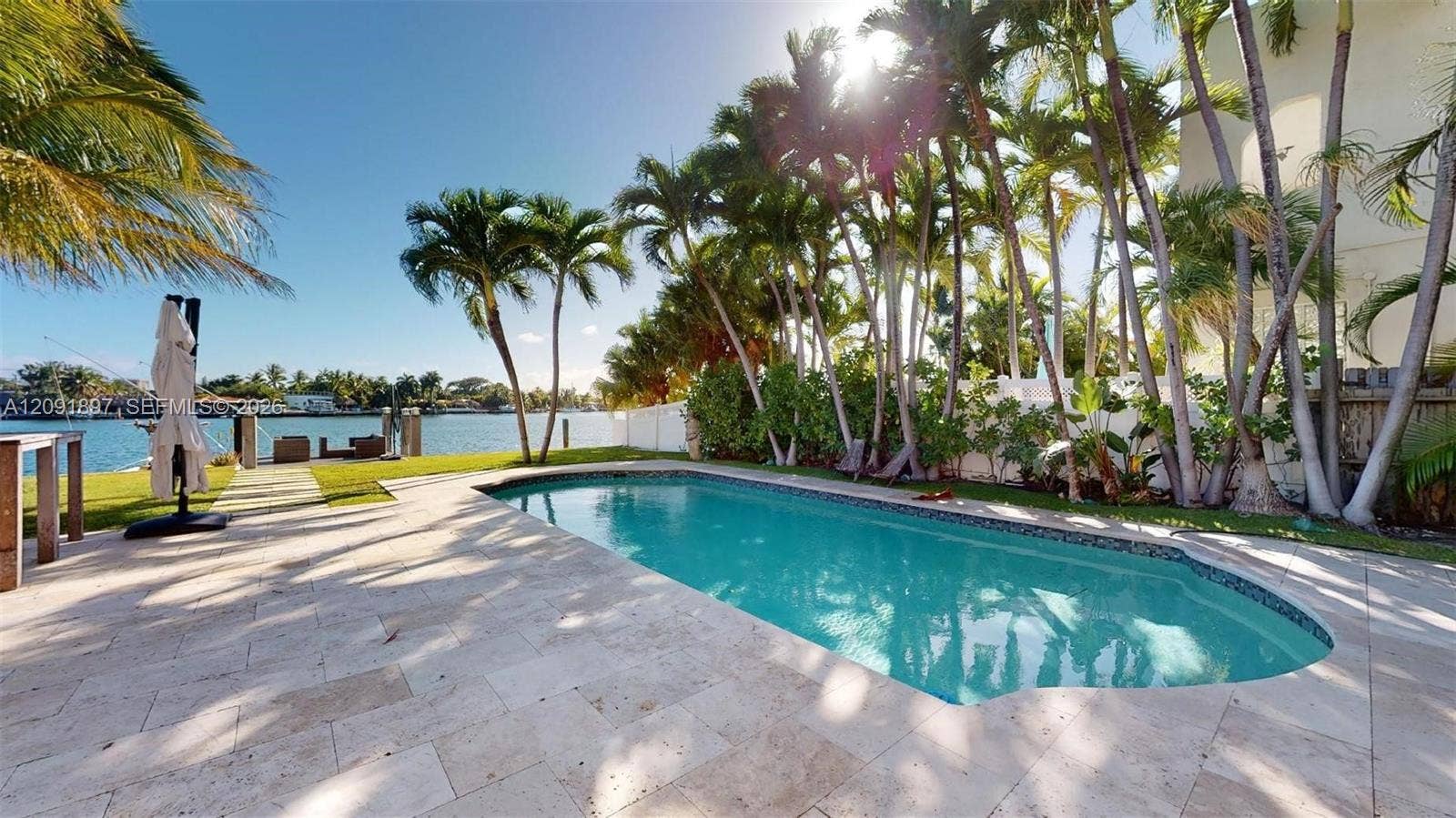 1028 88th Street, Surfside, FL 33154 travertine paver deck