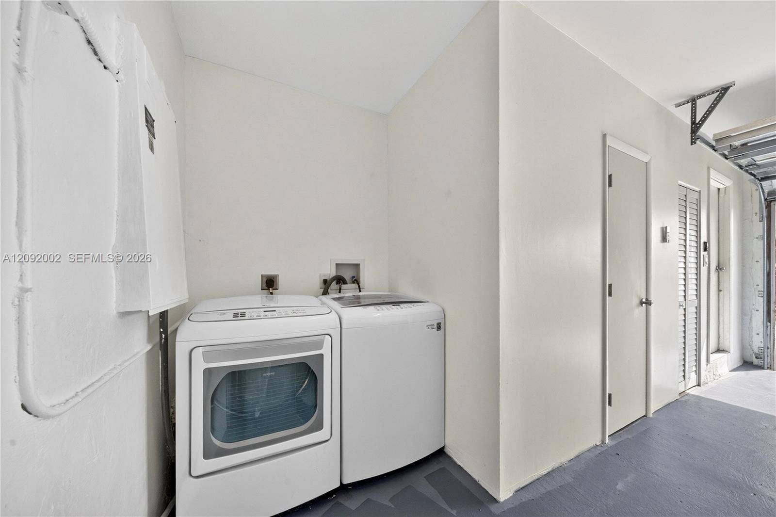 Laundry in garage