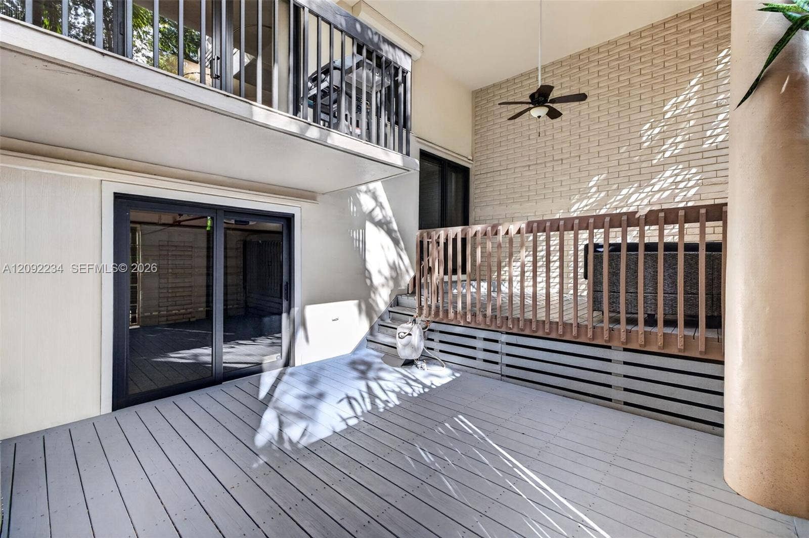1401 NE 9th Street, #50, Fort Lauderdale, FL 33304 New Wood Patio can also be Accessed through the Garage Impact Sliders